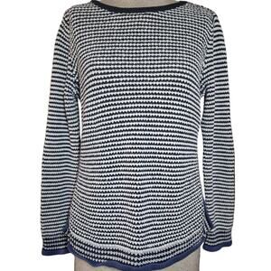 Loft Striped Cotton Sweater Size Medium